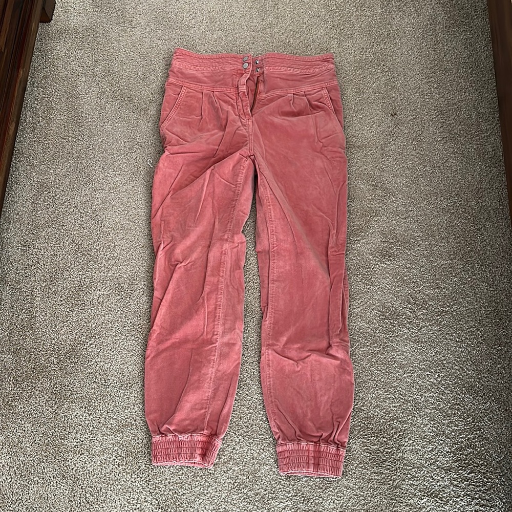 Anthropologie jogger style velvet pant xs